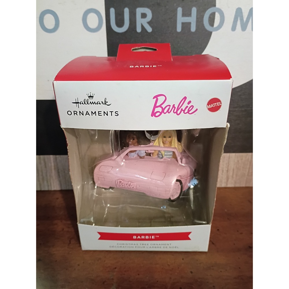 Hallmark Barbie Pink Convertible Christmas Ornament 2024 Mattel 0733HCM2172 New